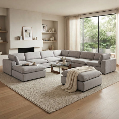 Canapé modulaire rembourré 9 pièces Nuccio