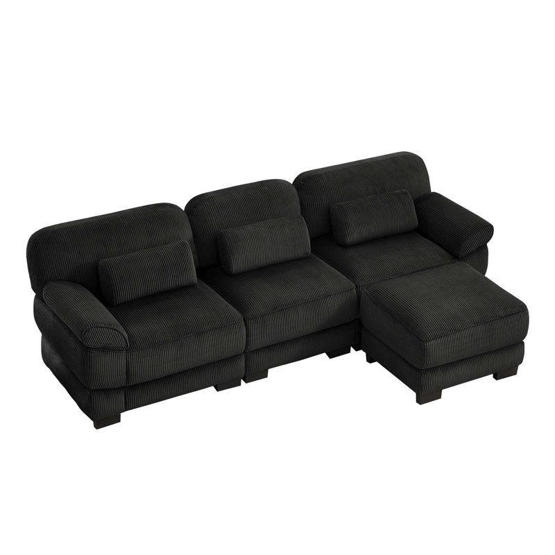 Canapé modulaire Cloud Couch, Black Corduroy