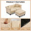 Canapé Chesterfield 62 "rembourré avec repose-pieds-1770553986