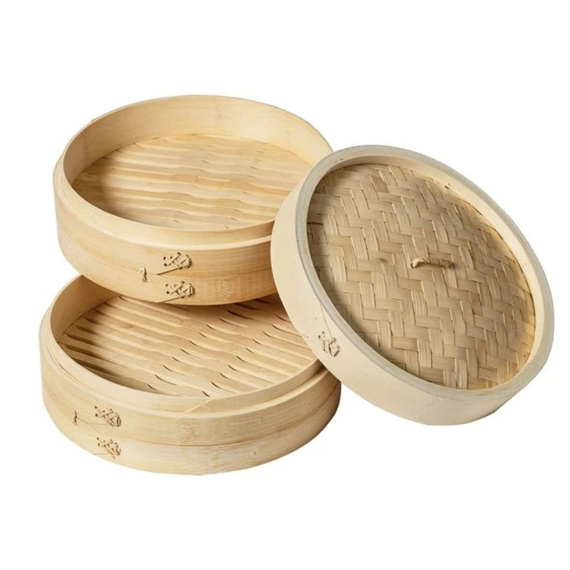 CG INTERNATIONAL TRADING Bamboo Steamer Basket with 10'' Diameter