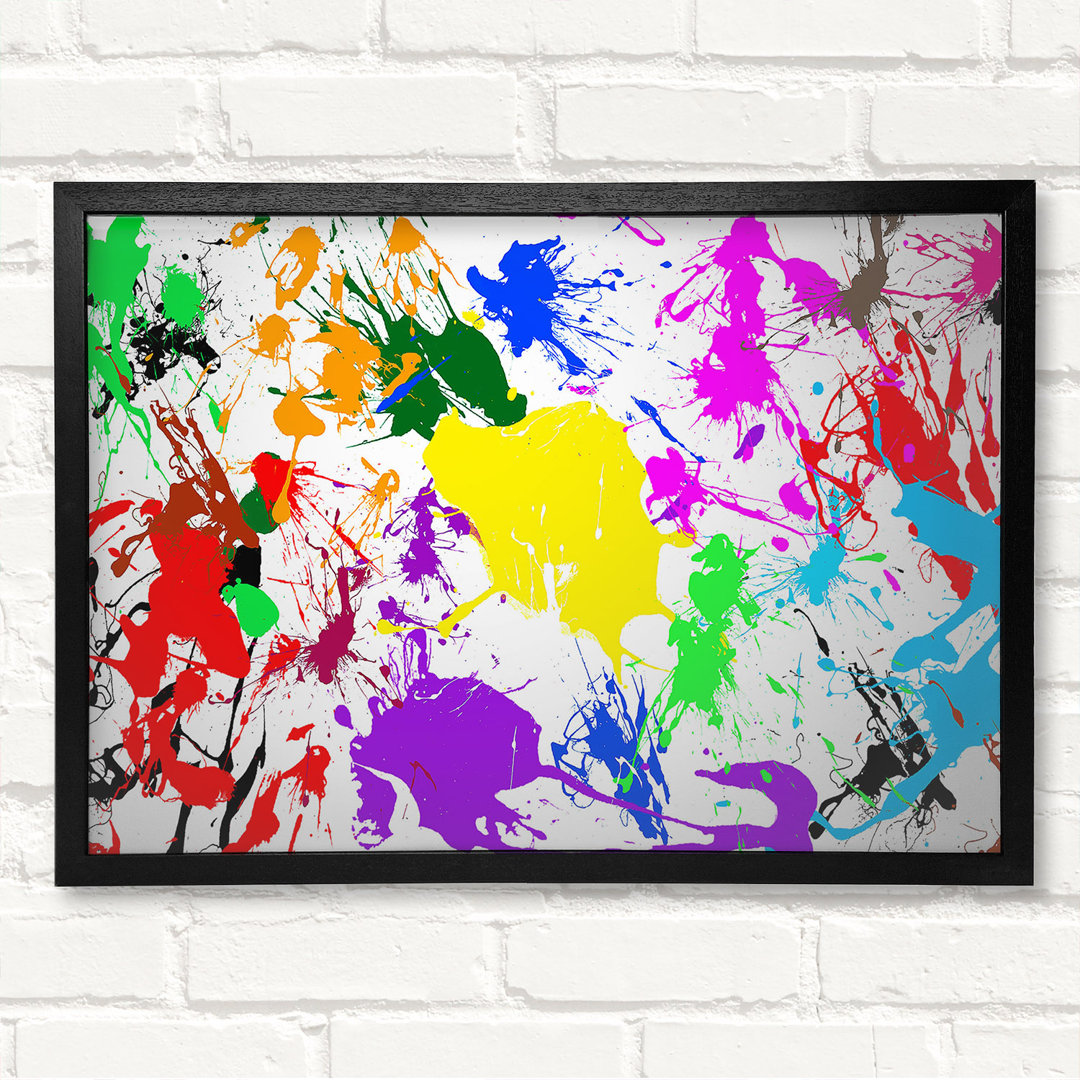 Gerahmtes Leinwandbild Paint Splatter