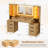 59" Large Makeup Vanity With Led Lights And 3 Light Modes, 8 Drawers and Power Outlet