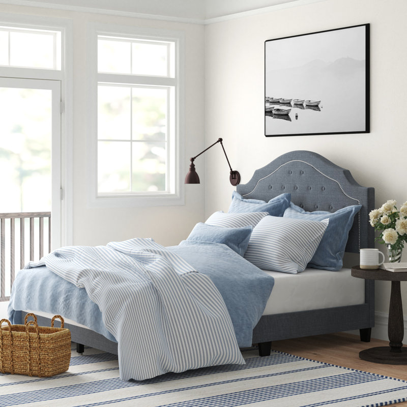 Fenno Upholstered Standard Bed, Queen, Gray
