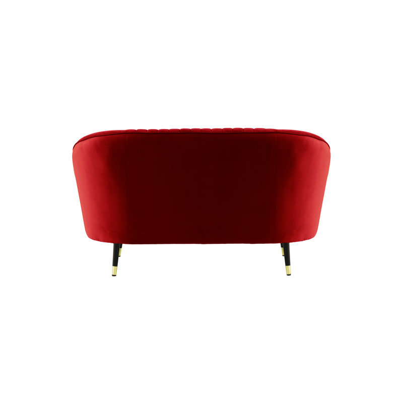 Shyann 2 Seater Loveseat, Red