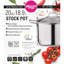 Marmite avec couvercle en acier inoxydable antiadhésif Gourmet Edge (18/10)-59767311