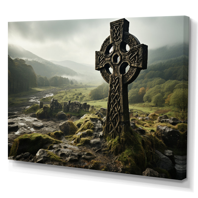 Irlande Celtic Harmony - Art mural Irlande, Toile tendue, H 24 po x l 32 po x P 1 po
