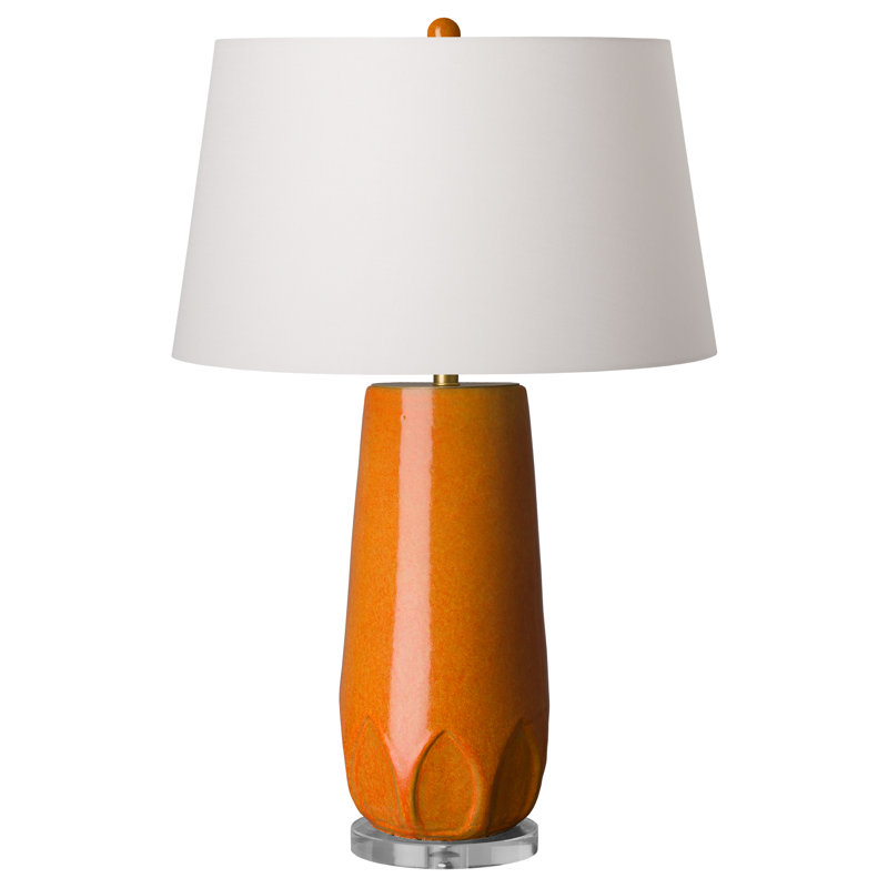 Lampe de table 23 po Ayatt, Crème, Blanc, H 25 po x l 9 po x P 9 po