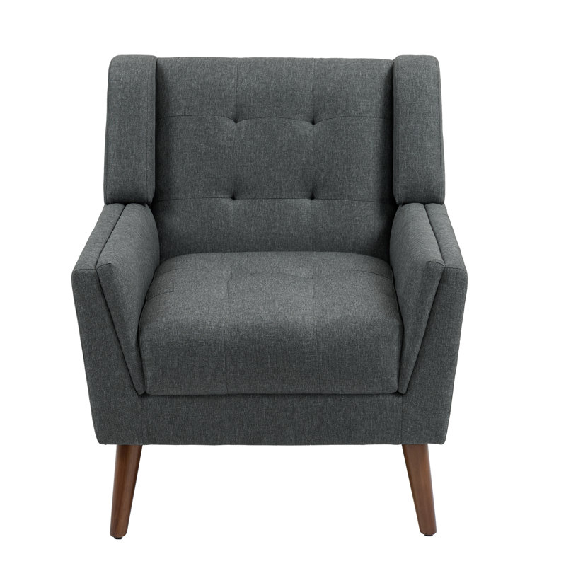 Jaqueze 75.2Cm Wide Tufted Armchair, Dark Grey Polyester Blend