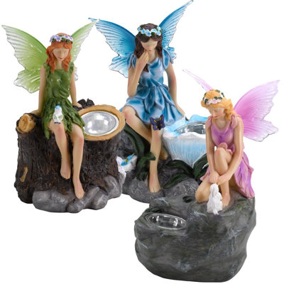 Hallman Fairies UV Resistant Resin Garden Statue