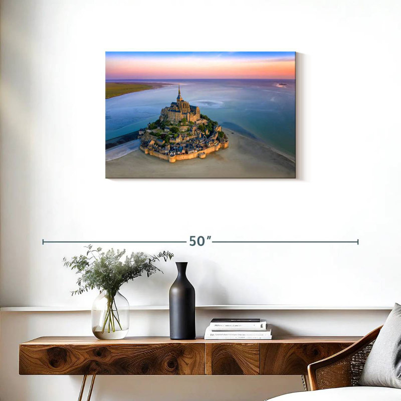 Mont Saint-Michel, France, Normandie, H 20 po x l 30 po
