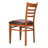 Gensingh Ladder Back Side Metal Chair with Faux Leather-467665063