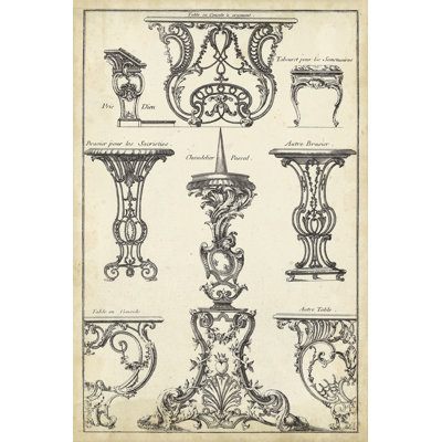 Antique French Ornament I by J.F. Blondel - Print on Canvas
