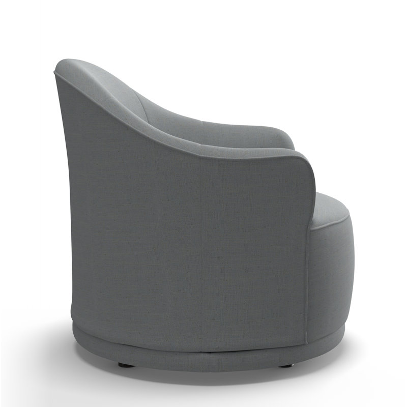 Fauteuil demi-tonneau Rumi, Nomade Oxford Crypton Performance chenille