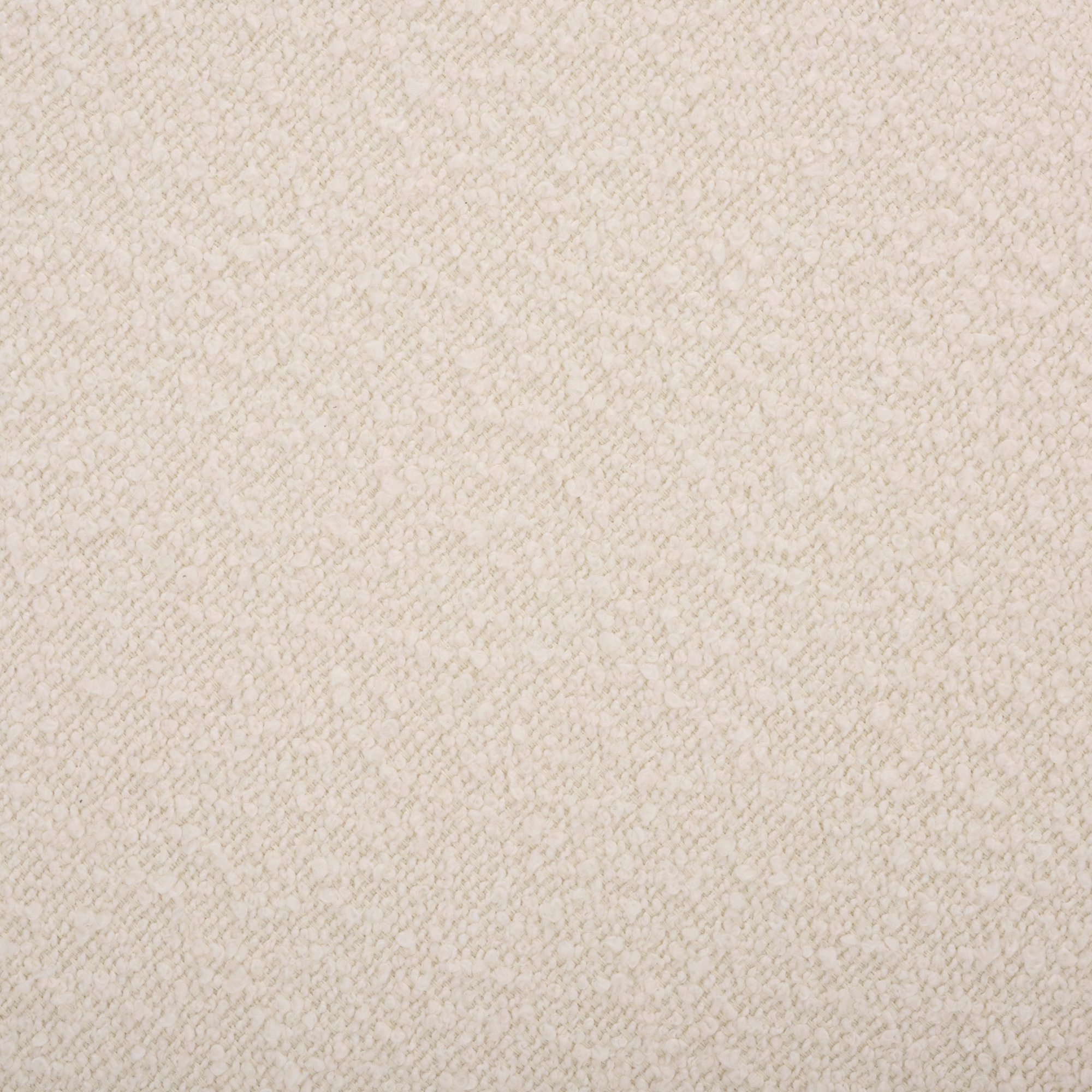 Adria 17" Round Ottoman, Cream Boucle