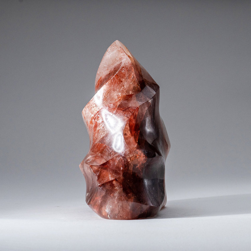 Genuine Polished Strawberry Quartz Flame Freeform (1.7 Lbs)