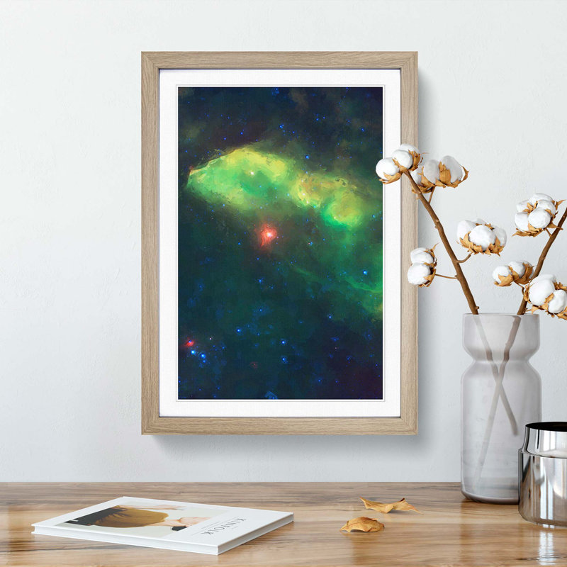 Universe in Abstract Vol.18 - Picture Frame Graphic Art Print, 48cm H x 36cm W x 2cm D, Oak Framed