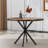 "Mid-Century Modern Brown Round Dining Table - 39" Space-Saving Design, 220 lbs Capacity & Adjustable Legs (Cafe/Bar/Kitchen)"