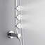 Douche de rénovation FORNO ACQUA AcquaSPA, douche de pluie de tête, pomme de douche à main, jets de corps, inverseur à 6 voies, finition en acier inoxydable poli, débit de 1,8 gal / min-116472610