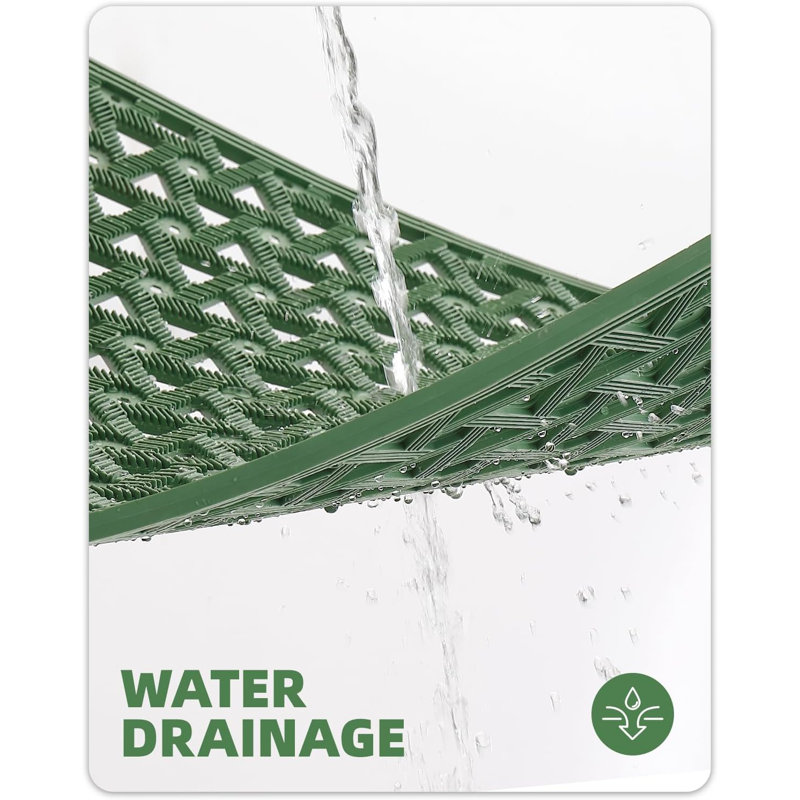 Paillasson antidérapant pour l'extérieur, Vert, L 31,5 po x L 48 po