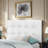 Althorn Upholstered White Leather Look Twin Bed Headboard, 47.34" H X 42.07" W X 2.87" D
