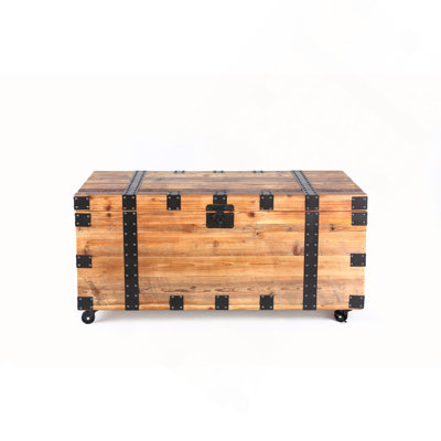 Trunk Table With Four Wheel Large Capacity Storage Coffee Table