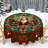 Santa Claus Tablecloth 180x180cm Round Checkered Pattern Party Picnic Dinner Decoration Table Cover-34723747