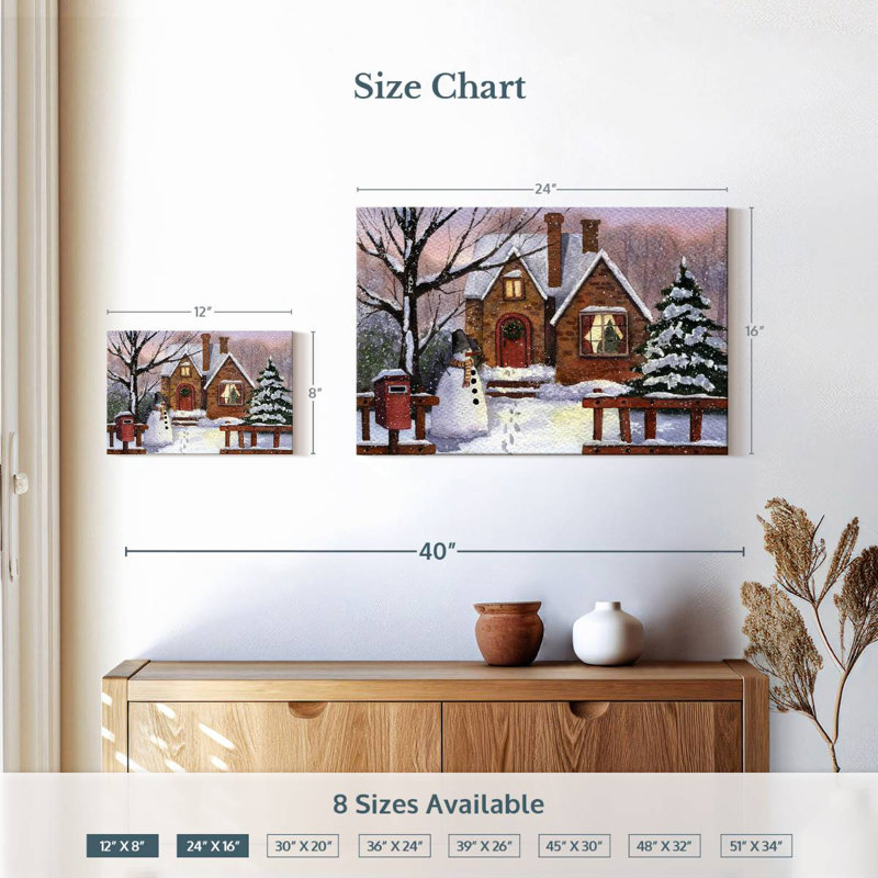 Bonhomme de neige Lelend Winter House, H 16 po x l 24 po