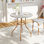 Table d'appoint ronde 27,5 po en rotin PE avec table d'appoint ronde et cadre en métal robuste