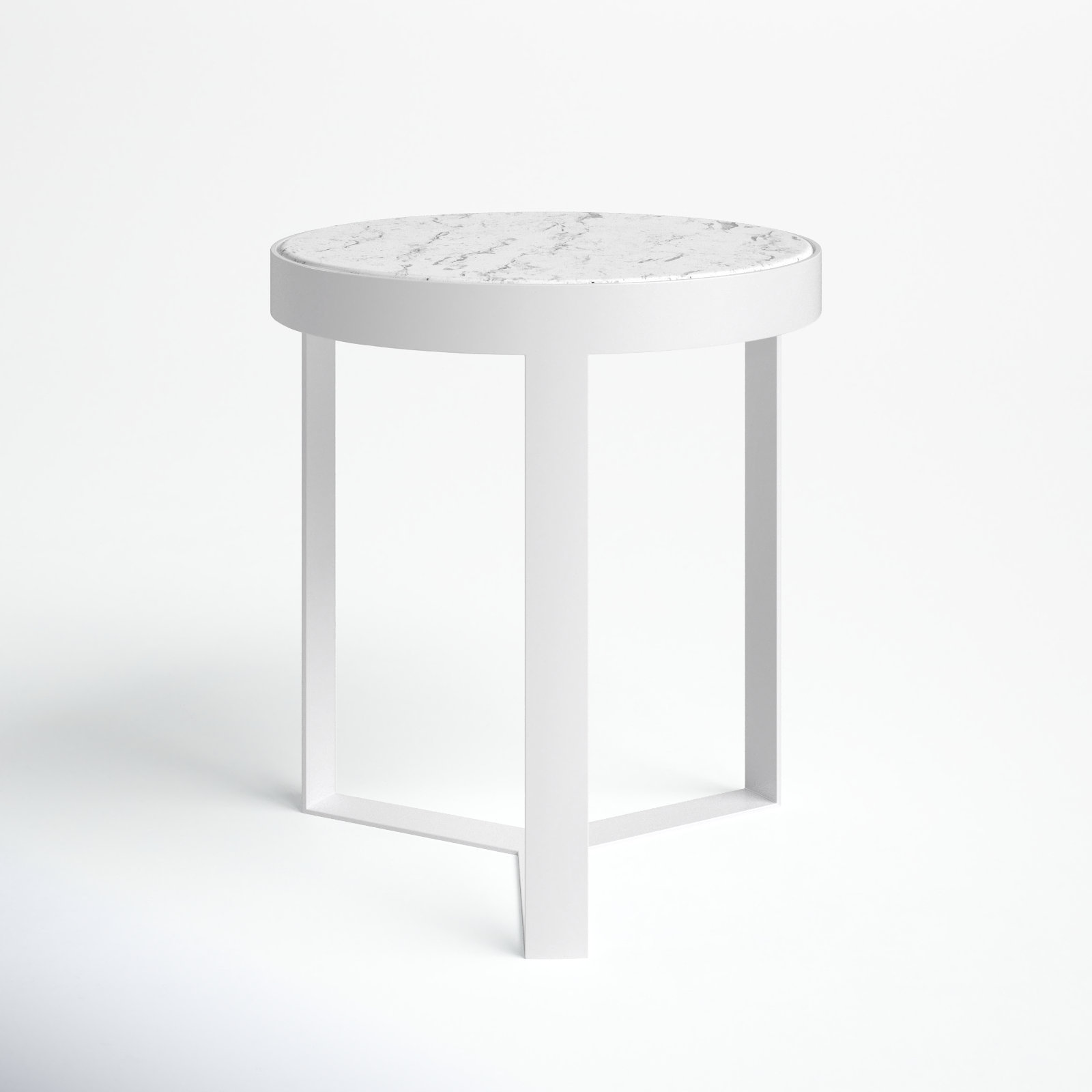 Megara 18'' Marble Outdoor Side Table