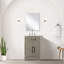 Chêne gris 17,89 po D Meuble-lavabo avec comptoir en acrylique scellé deux fois et miroir