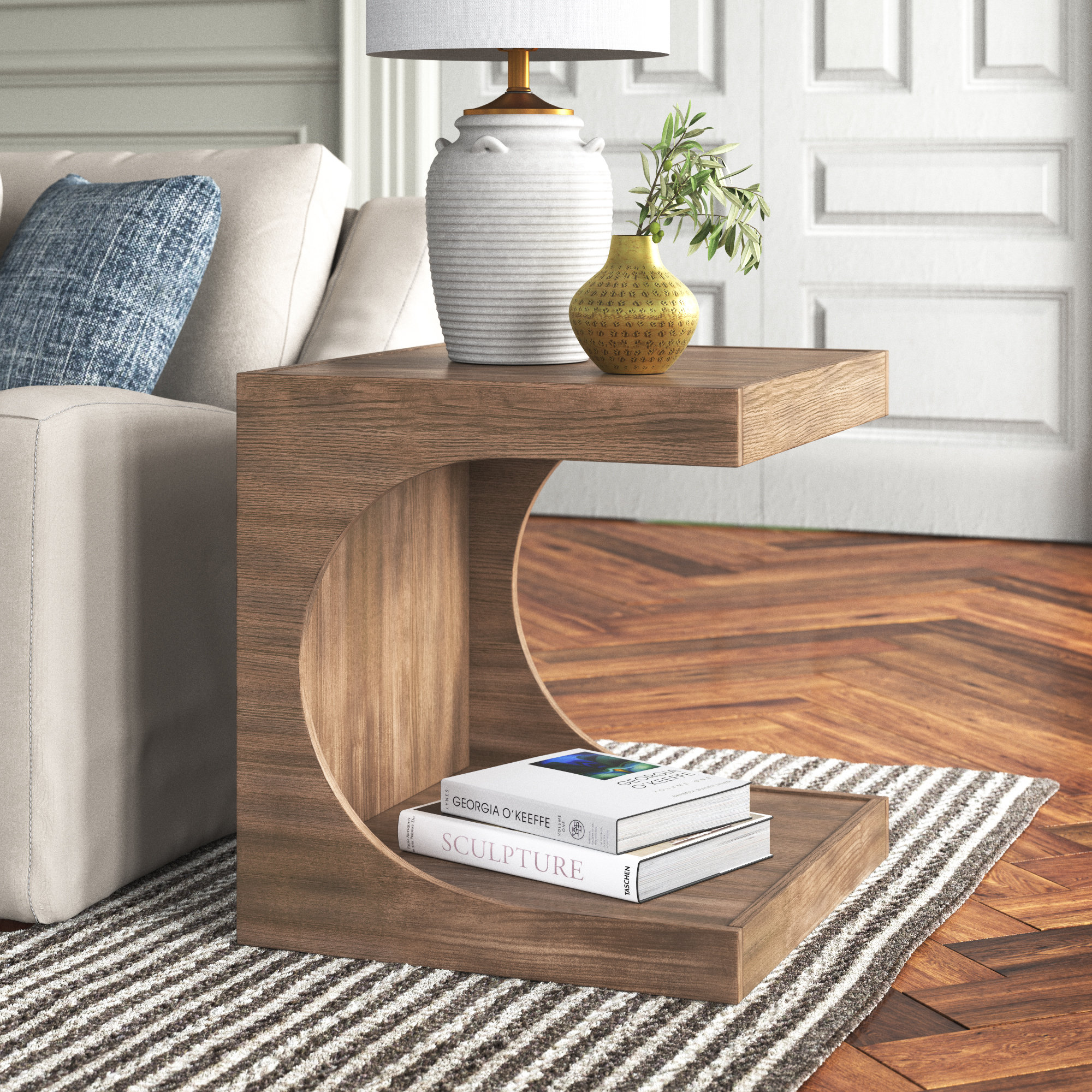 Cece Solid Wood End Table