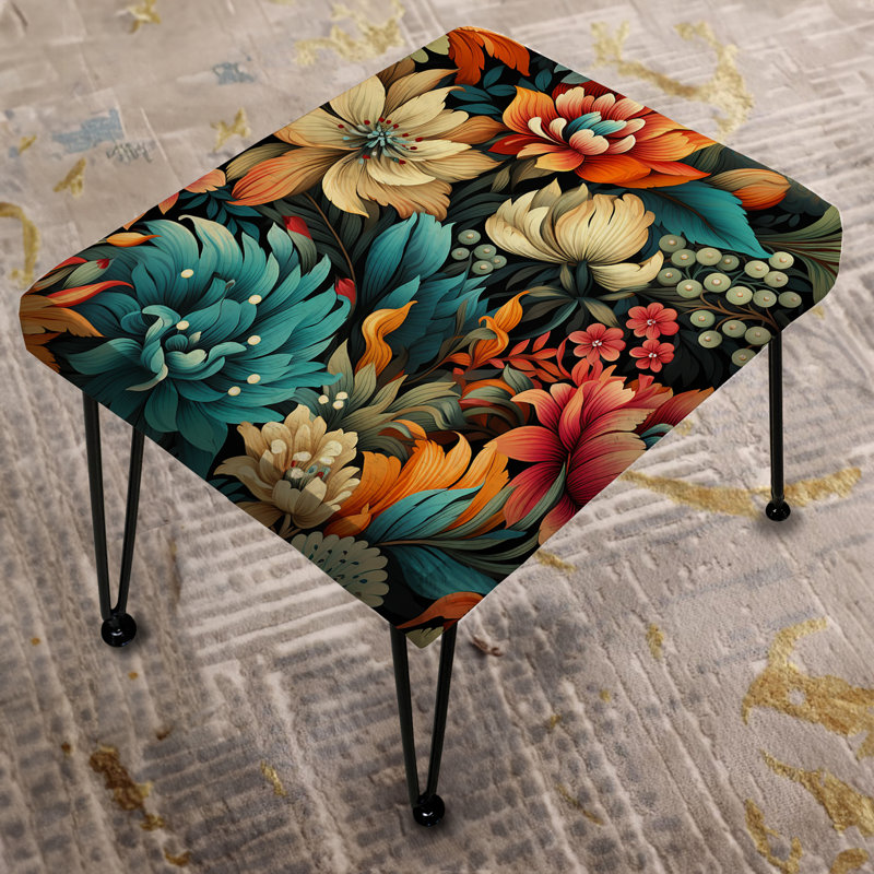 Flowers Boho Damask Dreams - Tropical Rectangle Ottoman