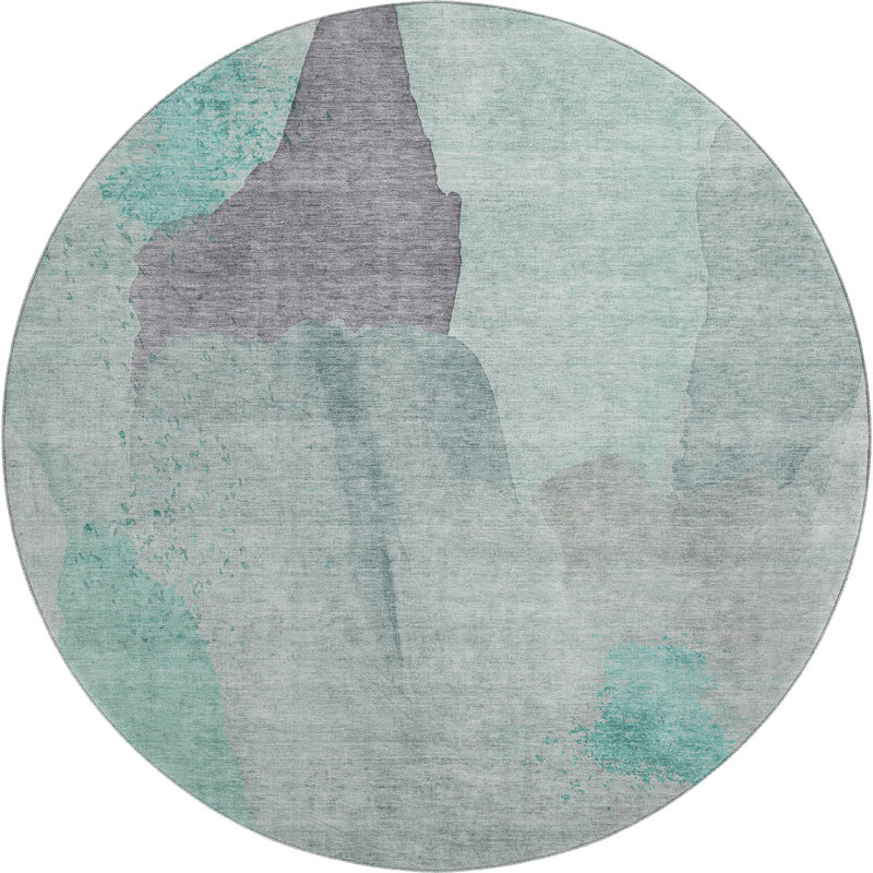 Premium Machine Washable Mouton Abstract Rug, Round 8'