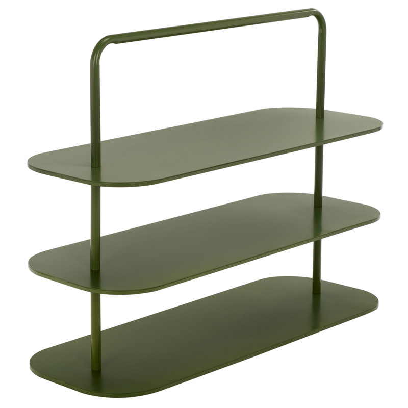 Jordan 3 Tier Metal Shoe Rack, Green