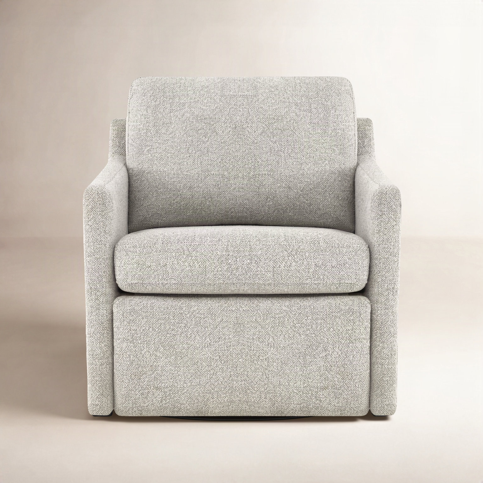 Elvia 30" Swivel Power Recliner, Grey Performance Textured Weave