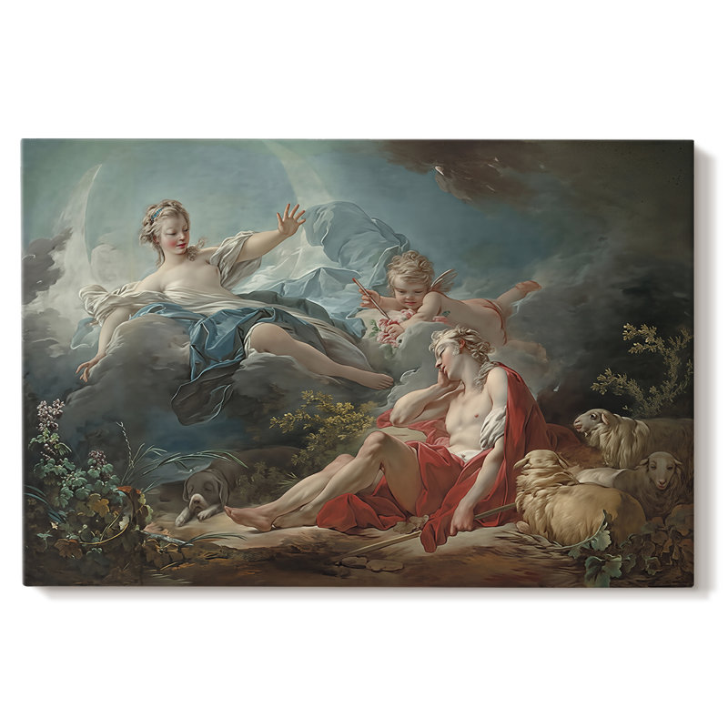 Diana et Endymion-Jean-Honoré Fragonard-Toile tendue avec châssis-c. 1753-1756, 40 x 60