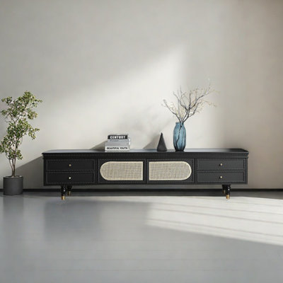 Meuble télé de luxe noir clair
