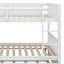 Lit superposé multifonctionnel en bois avec lit gigogne, échelle, garde-corps et conception convertible-234424798