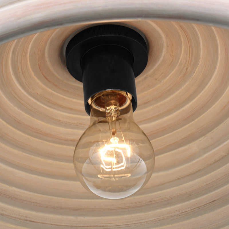 Emerson 1 - Light Pendant by Suzanne Kasler, 8.5" H x 15.75" W x 15.75" D, 20 cm H x 30 cm W, Ash
