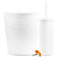 Ensemble de poubelle et brosse de toilette Autumn Alley Jamie Line - Blanc-118874691