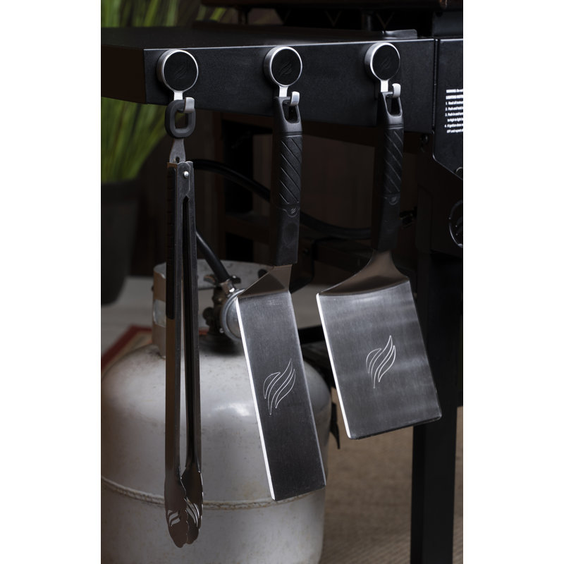 Blackstone Gray Stainless Steel Griddle Tool Holder Set
