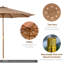 Brennin 300 cm W X 300 cm D Octagonal Market Parasol with Pulley Lift-774129929