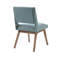 Ensemble de 2 chaises d'appoint de style rétro avec structure en bois massif, revêtement en polyester bleu riche, capacité de 300 lb