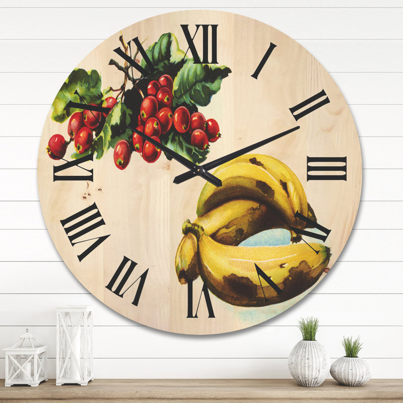 Horloge murale Banana and Berries, Grand