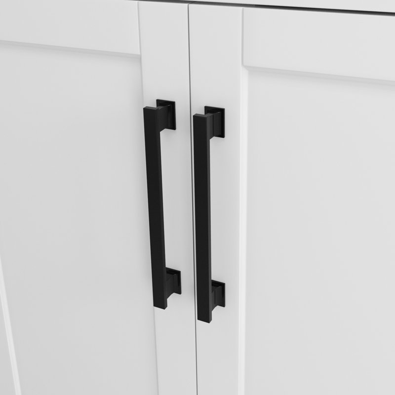 White 48'' Single Bathroom Vanity with Engineered Marble Top