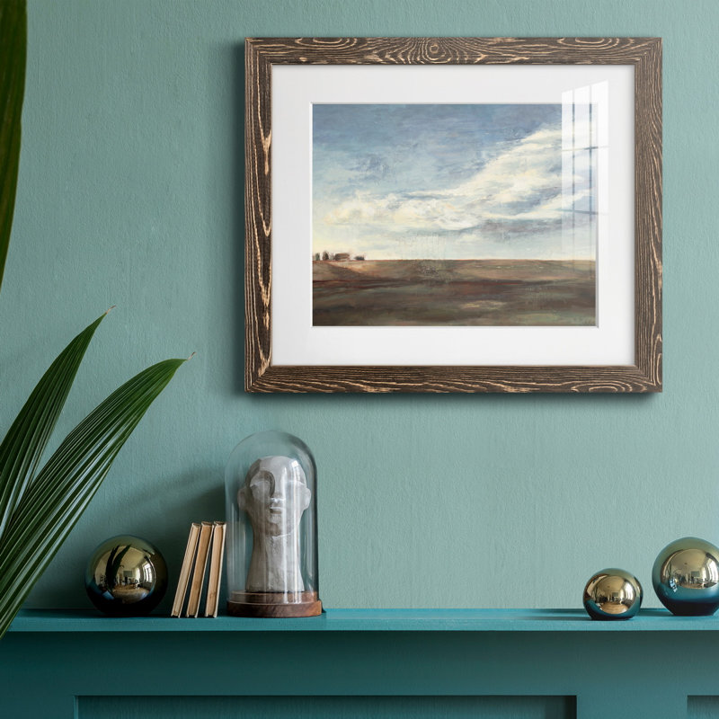 " Coming Storm " Painting Print, 20" H x 24" W x 1" D, Walnut Framed
