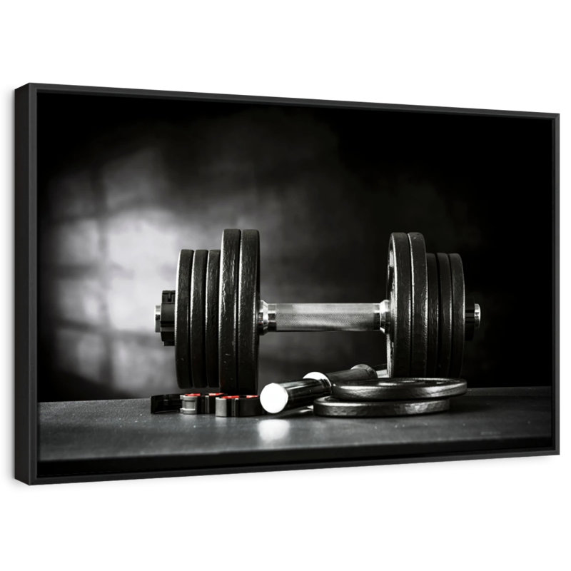 «Let's Lift Dumbbells Wall Art», H 25 po x l 37 po