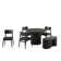 Transformer Table Extendable Round Dining Set - Table + Bench + 4 Chairs + Sideboard(Panel Storage Unit) - 2 To 10 People - Smoked Hickory