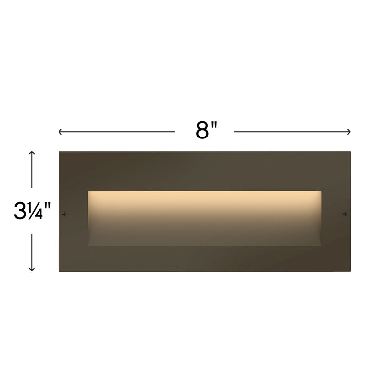 Taper Horizontal 12V Hardwired Integrated LED Landscape Recessed Step Light