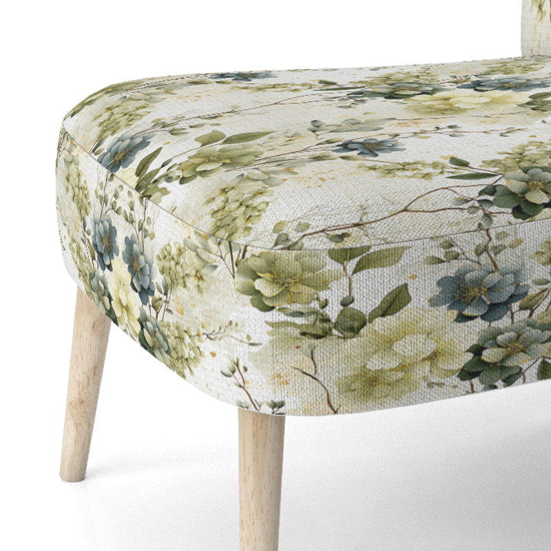 Chaise d'appoint vintage et décontractée A, Rêves botaniques verts